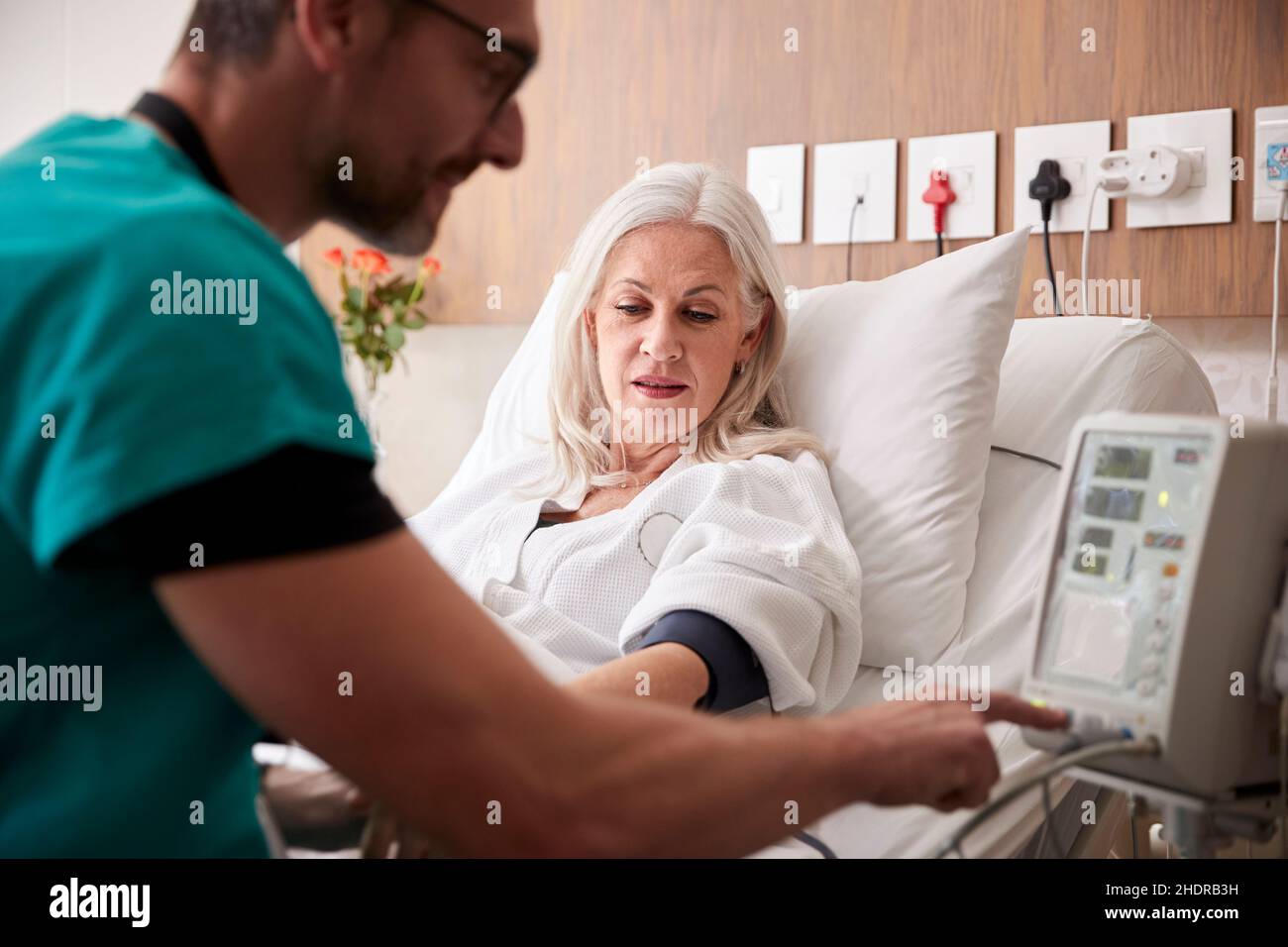 measuring, blood pressure, nurse, blood pressures, nurses Stock Photo