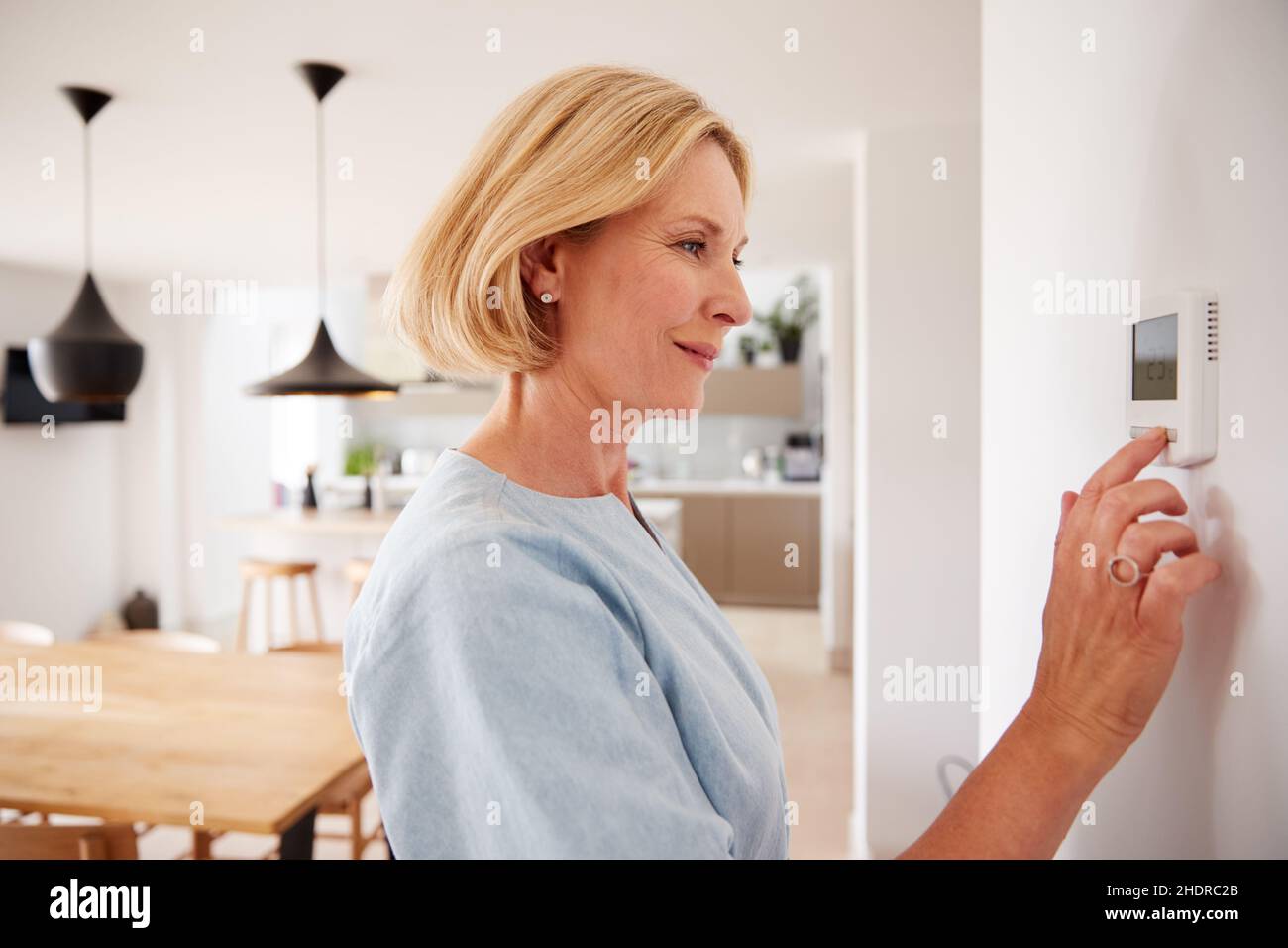 heat, thermostat, setting, heats, thermostats Stock Photo Alamy