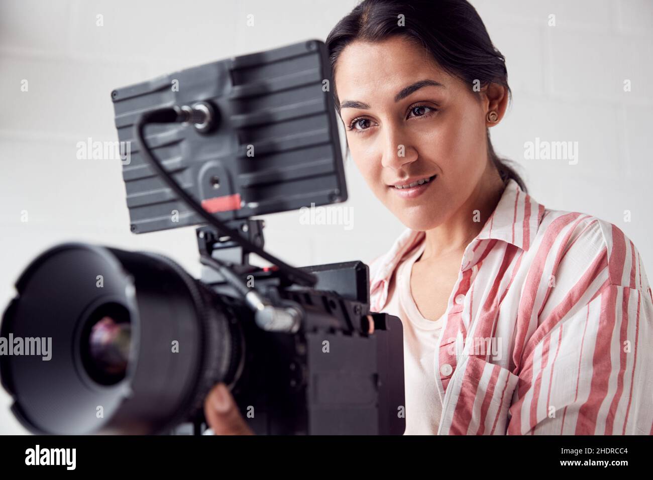 filming, movie camera, cameras Stock Photo Alamy