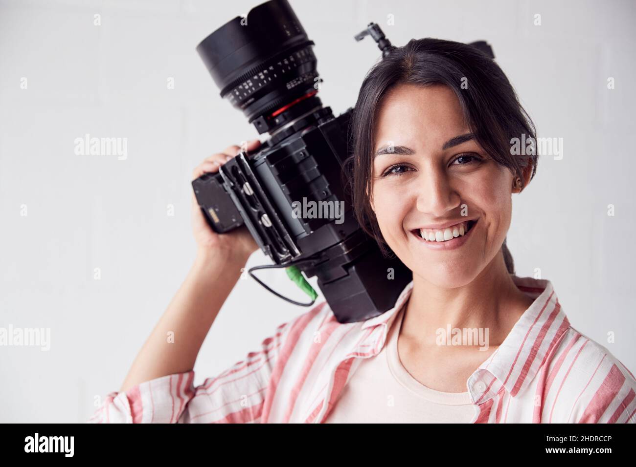 portrait, camerawoman, portraits, camerawomen Stock Photo