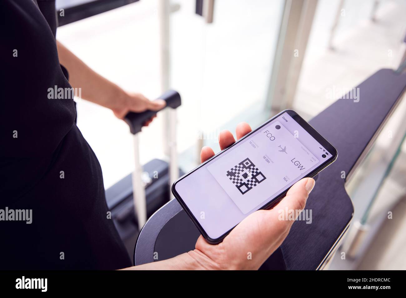 airport, check in, qr code, eTicket, airports, check-ins Stock Photo