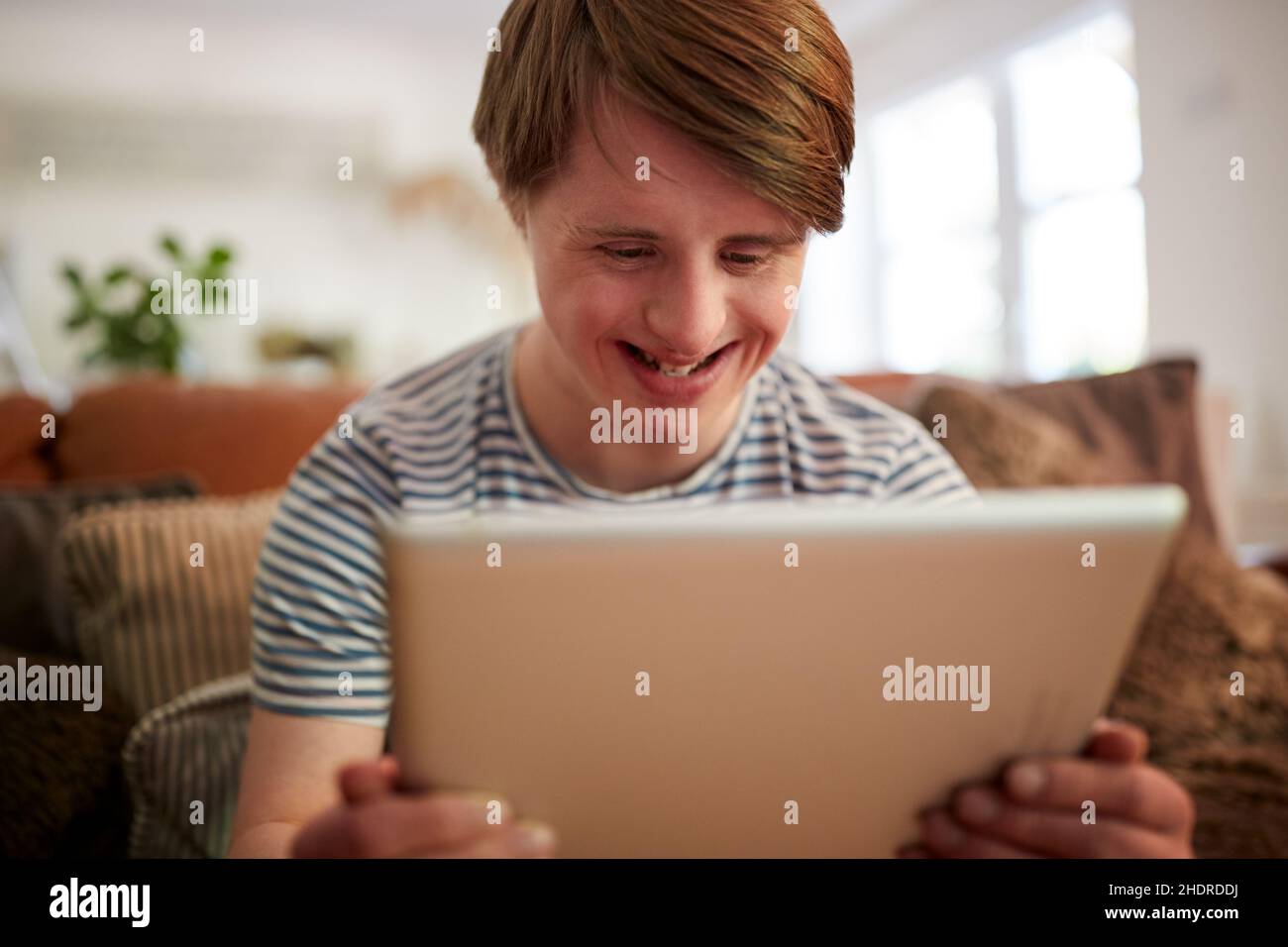 home, internet, disability, Down syndrome, homes, internets, web, disabilities Stock Photo