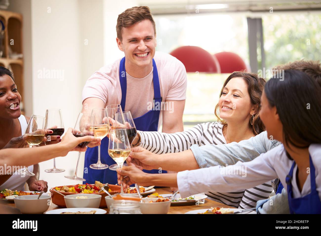 toast, cheers, cooking school, toasts, cheer, cooking schools Stock