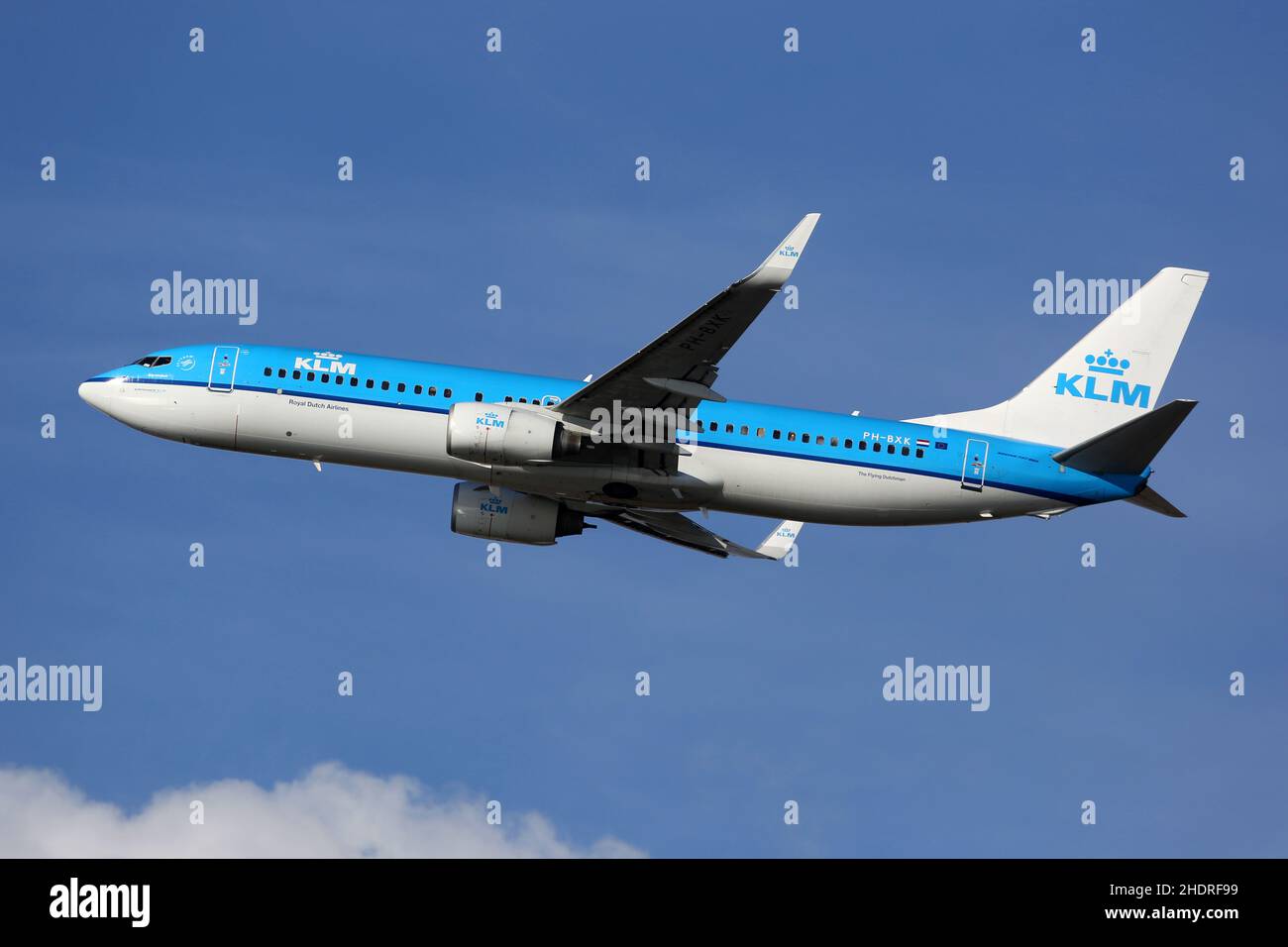 commercial airplane, royal dutch airlines, commercial airplanes, plane Stock Photo