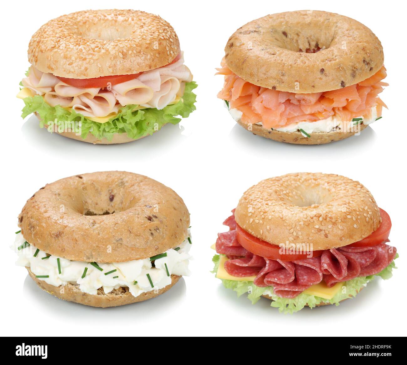 fish, cheese, salami, bagel, fishes, cheeses, salamis Stock Photo Alamy