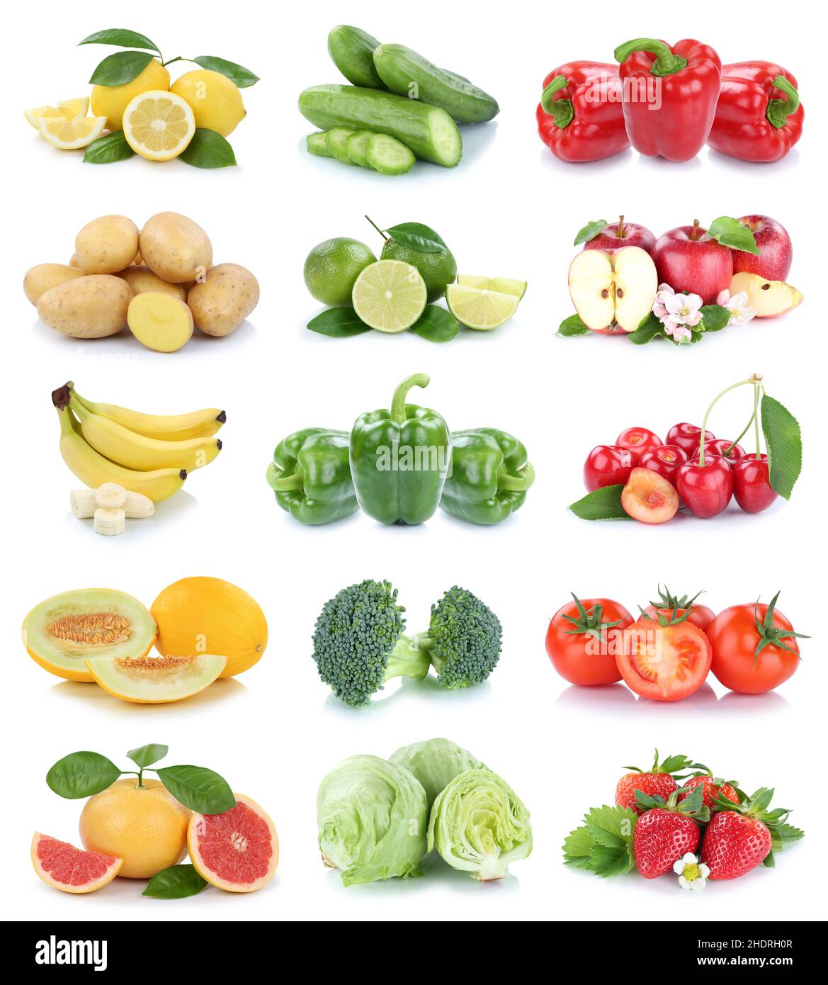 fruit, vegetable, yellow, green, red, collage, fruits, vegetables