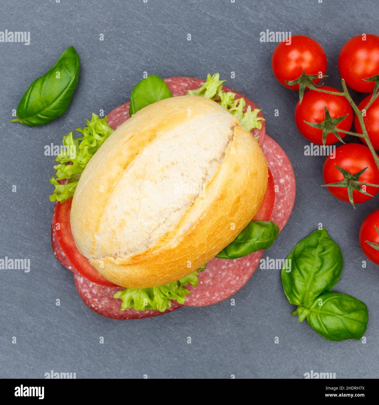 sandwich, salami sandwich, sandwichs, salami sandwichs Stock Photo - Alamy