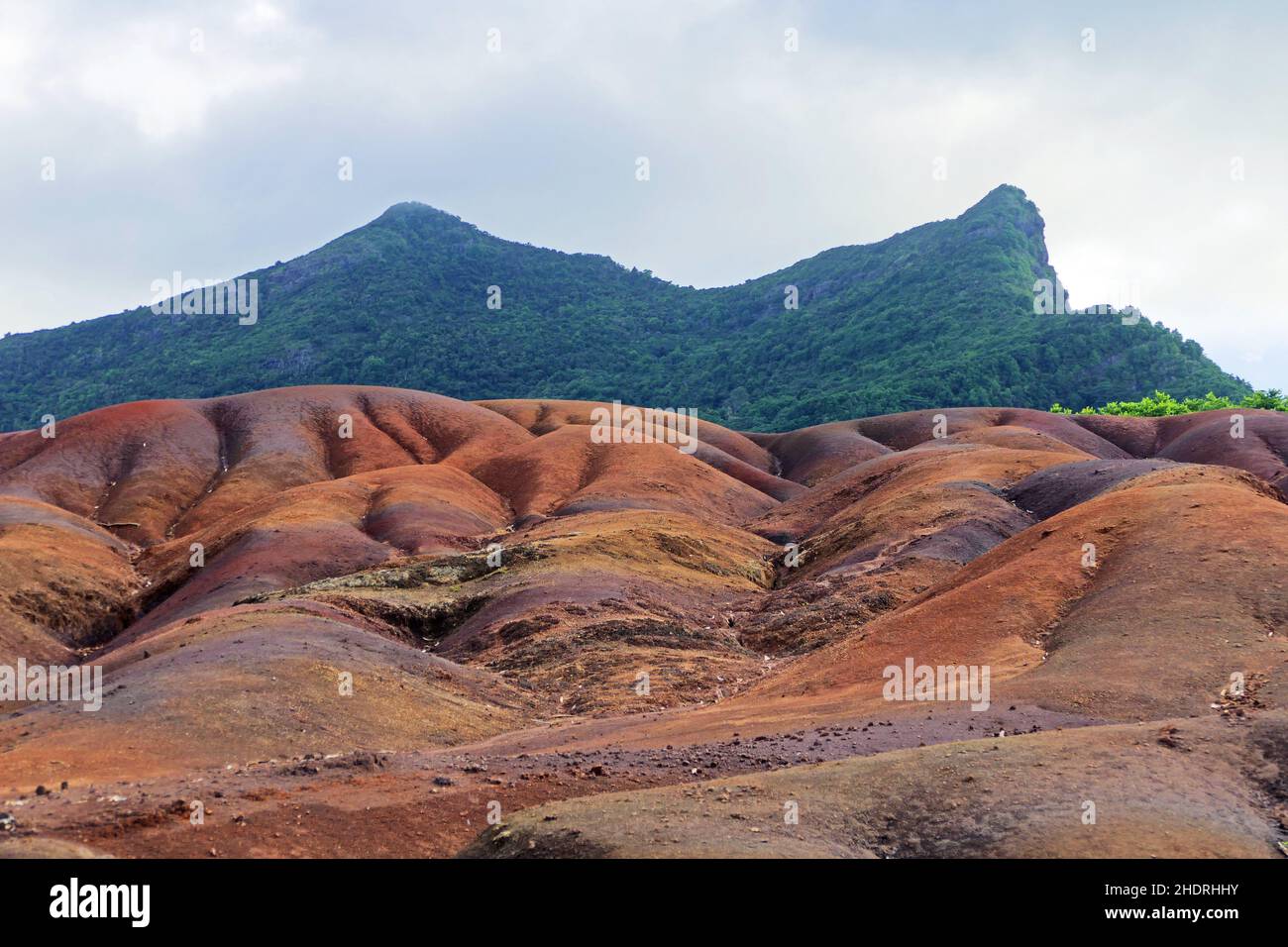 mauritius, chamarel, seven coloured earths, chamarels Stock Photo