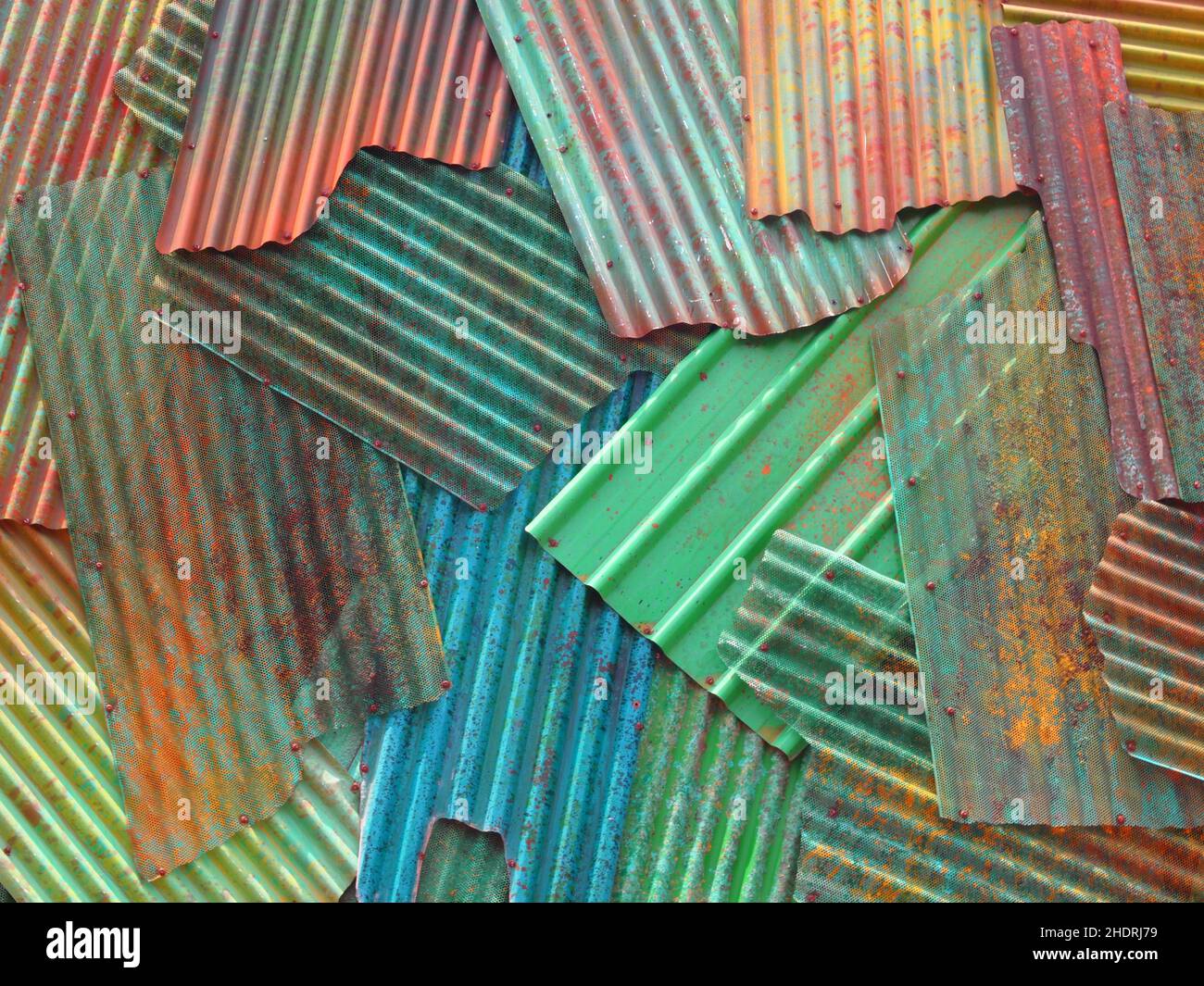 metal plate, corrugated iron, metal plates, corrugated irons Stock