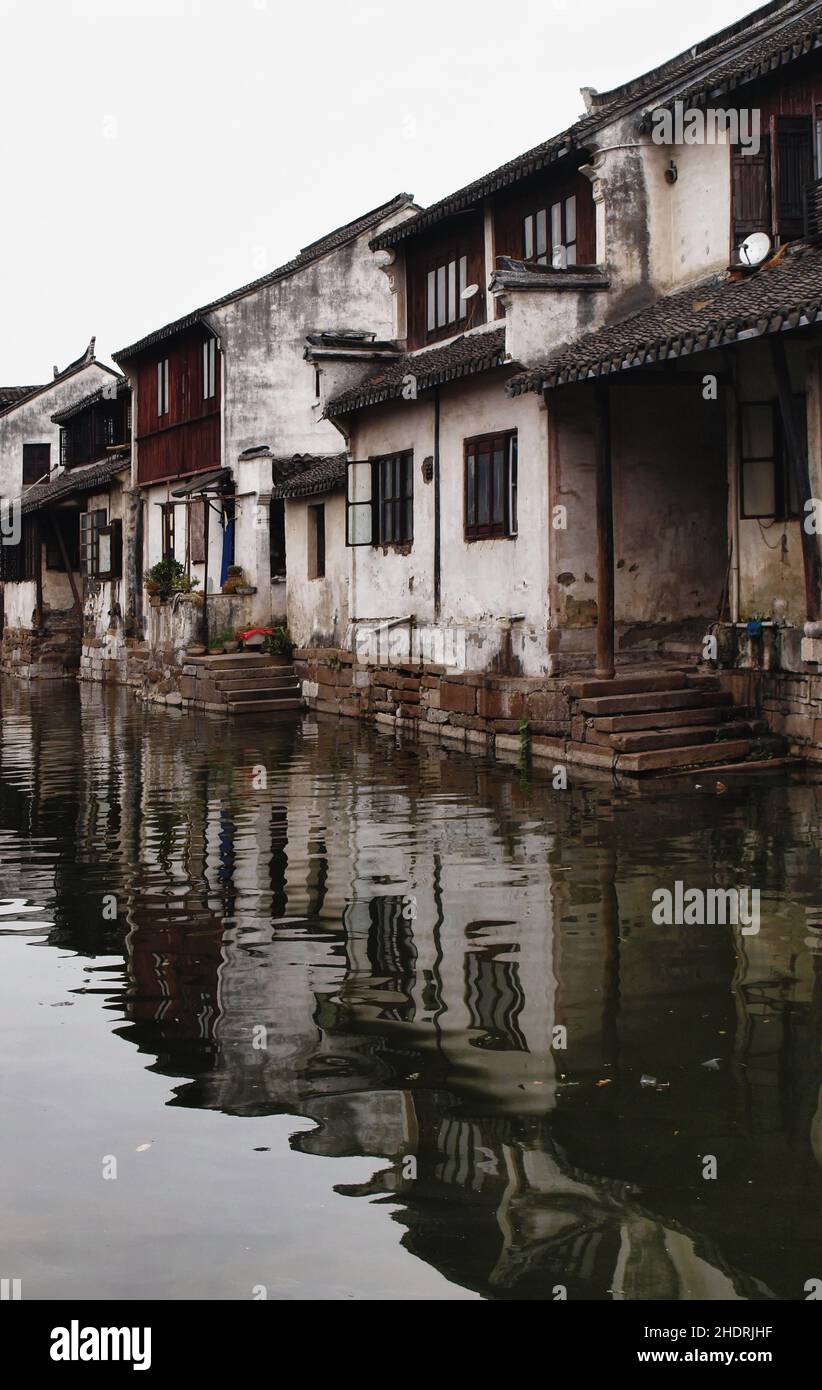 canal, china, province, zhouzhuang, jiangsu, canals, chinas, provinces Stock Photo