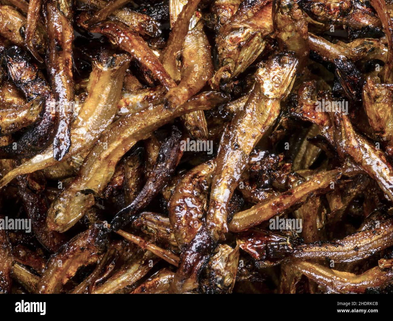 anchovy, ikan bilis, anchovies Stock Photo