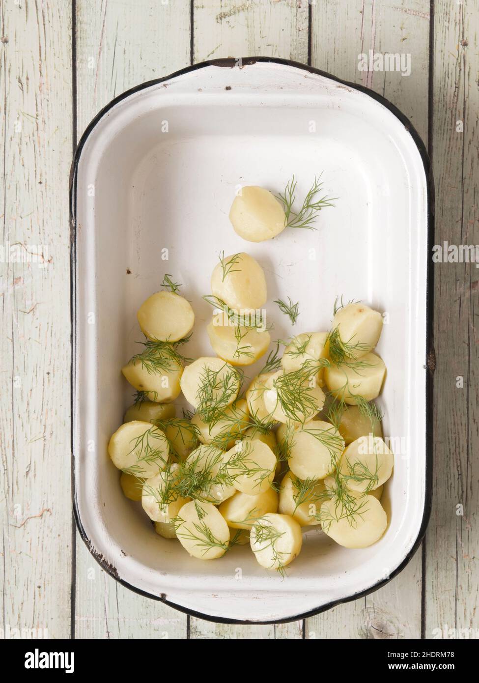 Warm potato salad with dill hi-res stock photography and images - Alamy