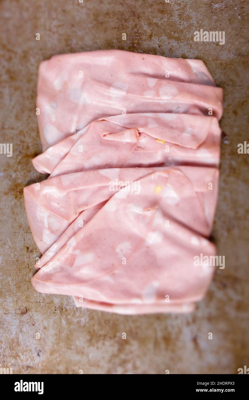 salami slice, baloney, salami slices, baloneys, bologna sausage