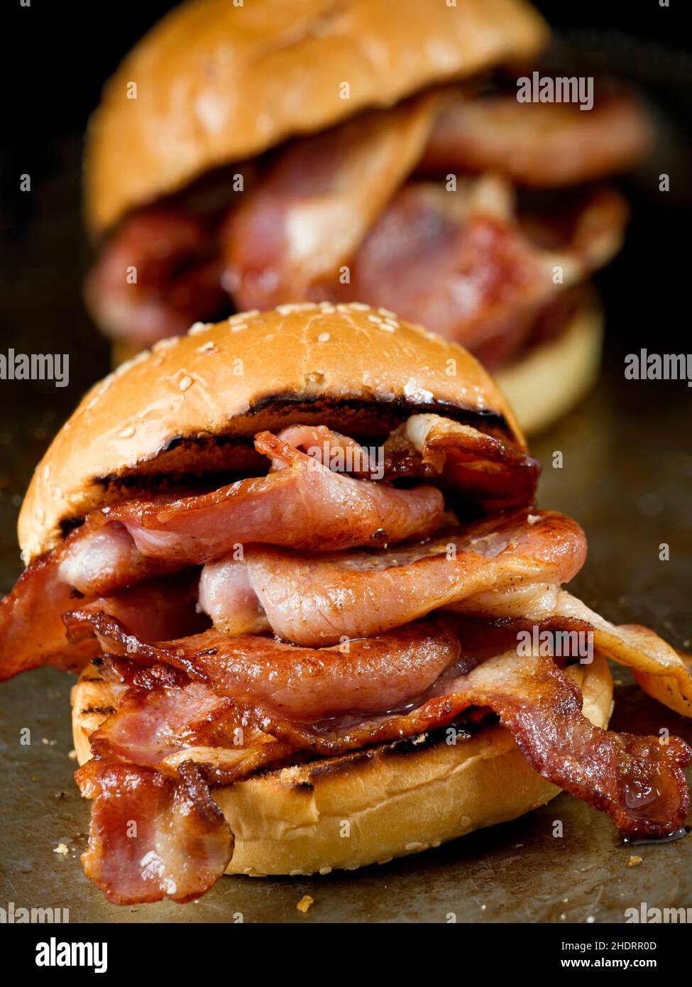 bun, bacon, buns, bacons Stock Photo Alamy