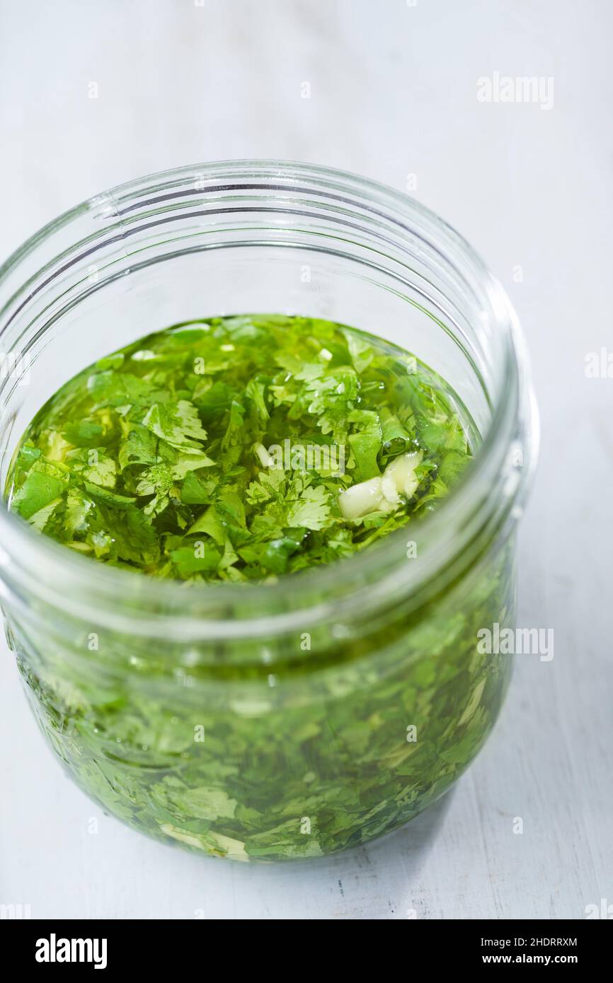 sauce, chimichurri, sauces Stock Photo Alamy