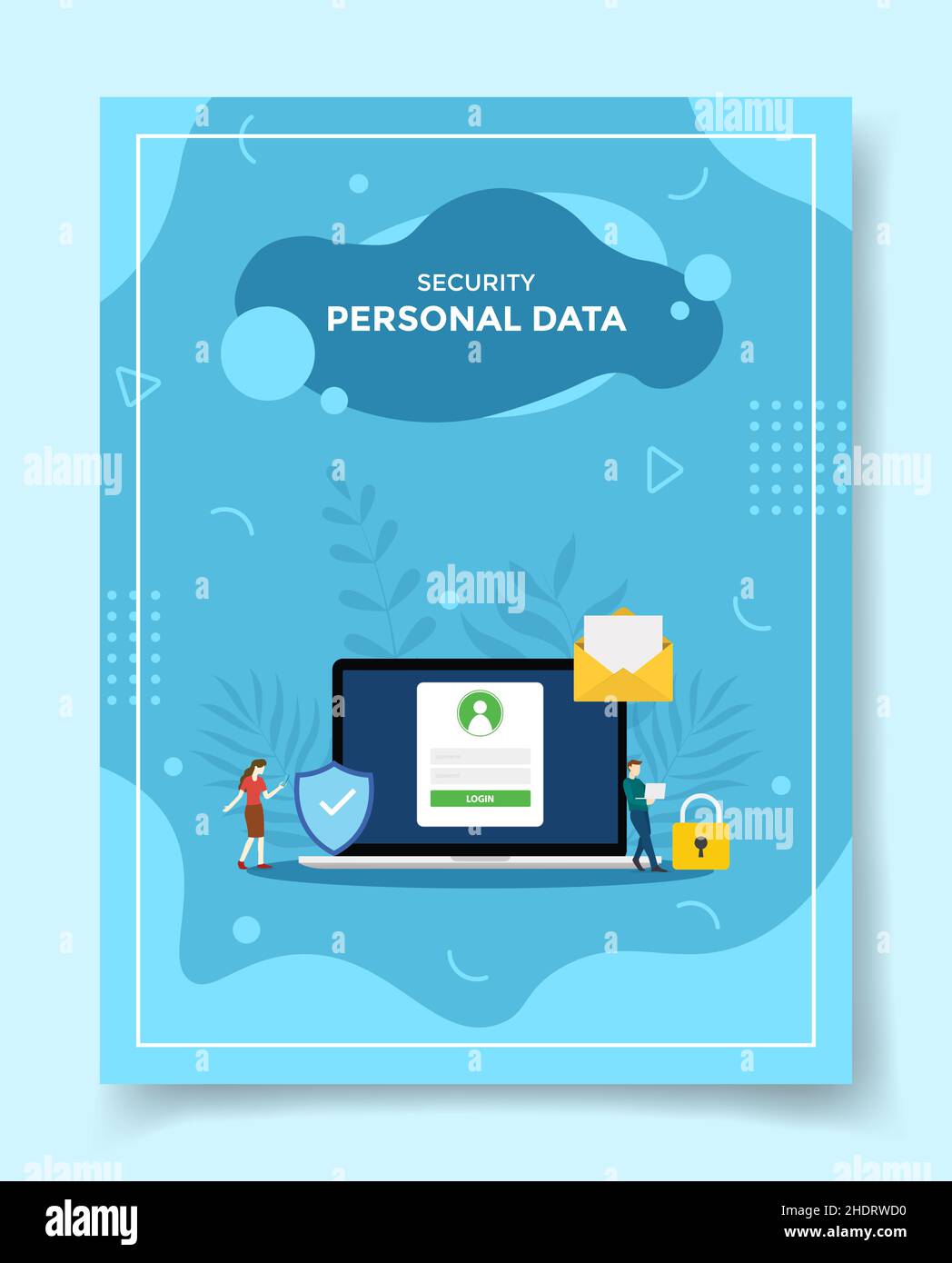 personal data security for template of banners, flyer, books, and ...