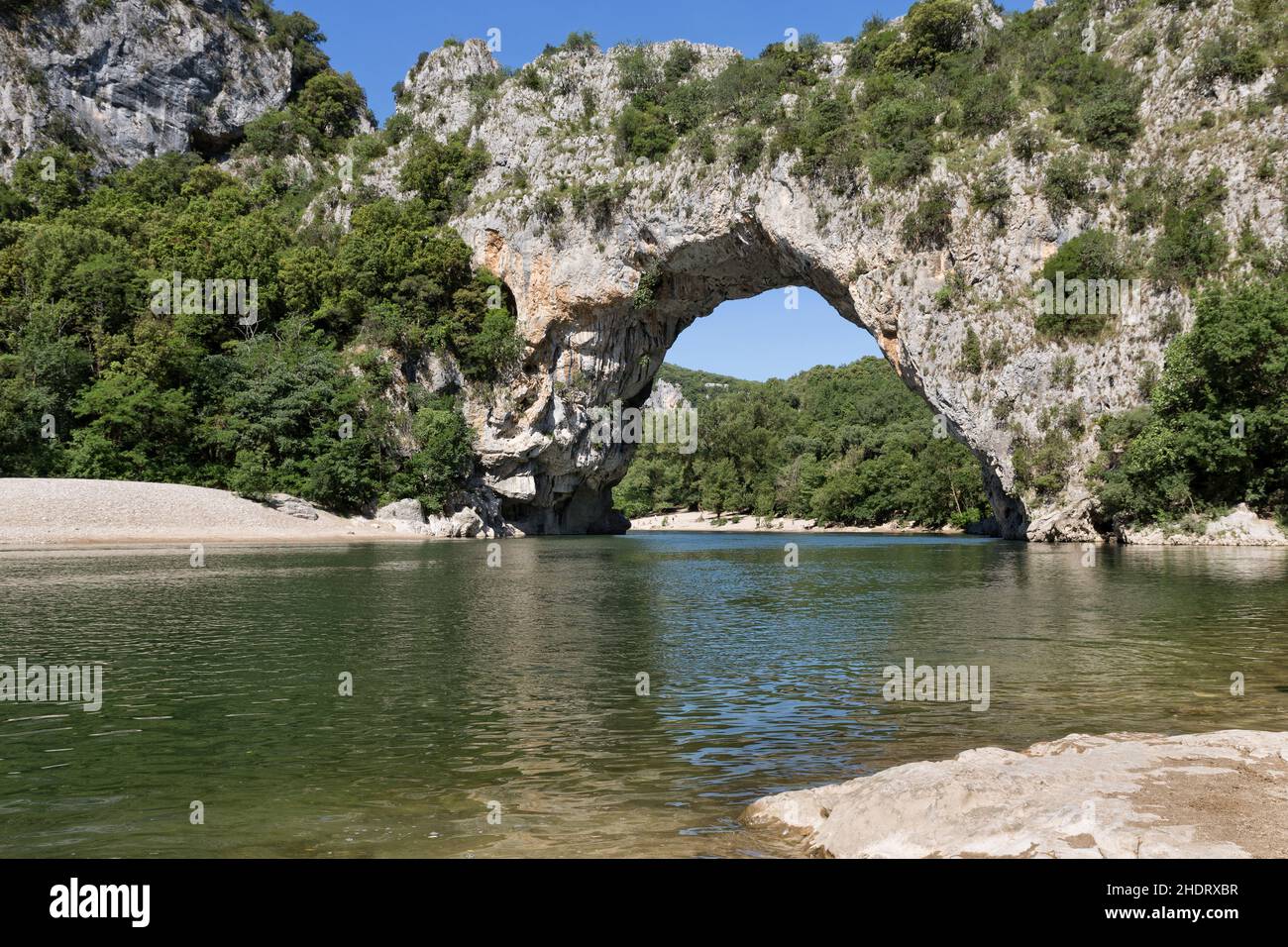 stone bridge, ardèche, pont d'arc, stone bridges Stock Photo
