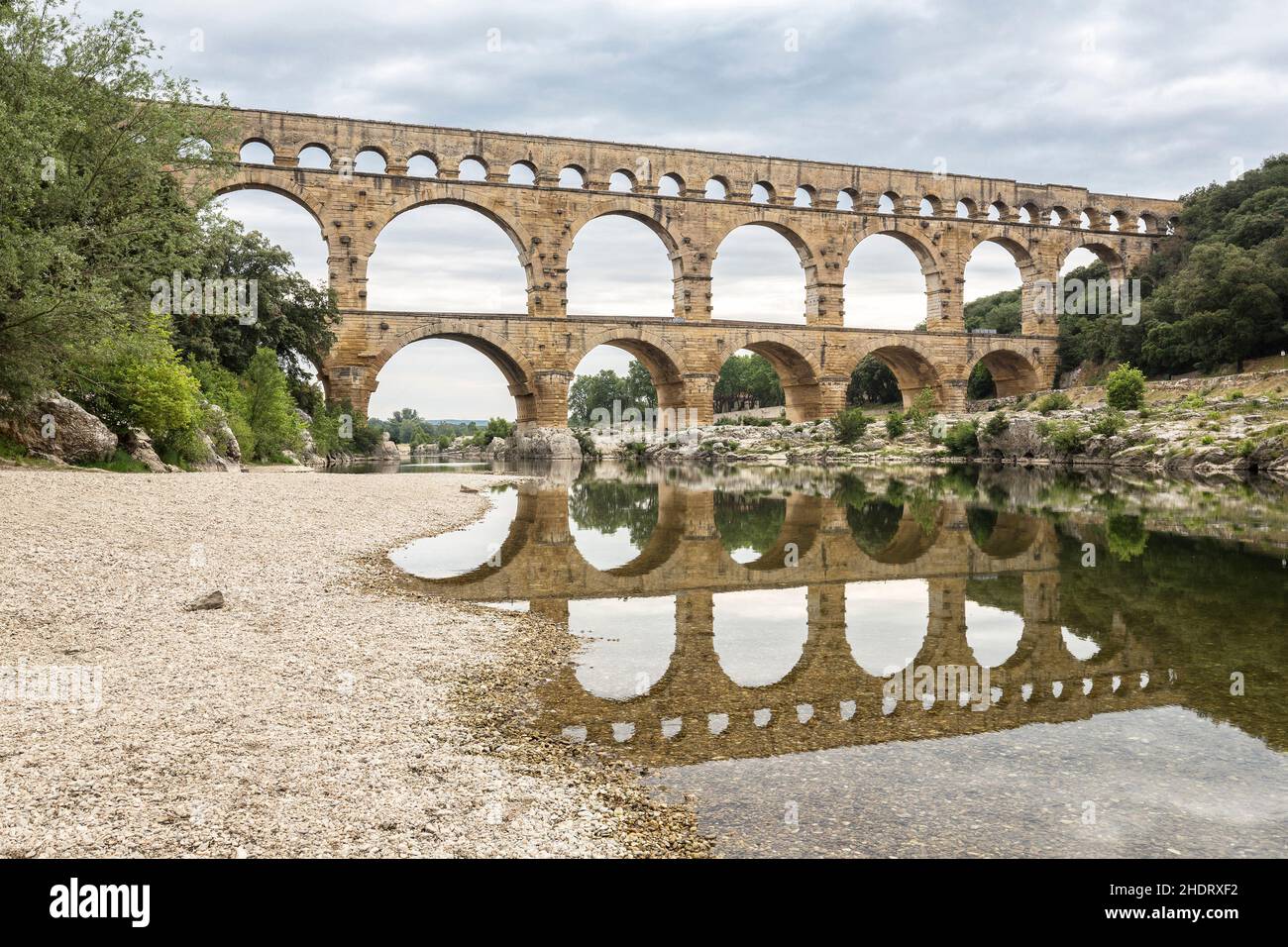 aqueduct, pont du gard, aqueducts, pont du gards Stock Photo