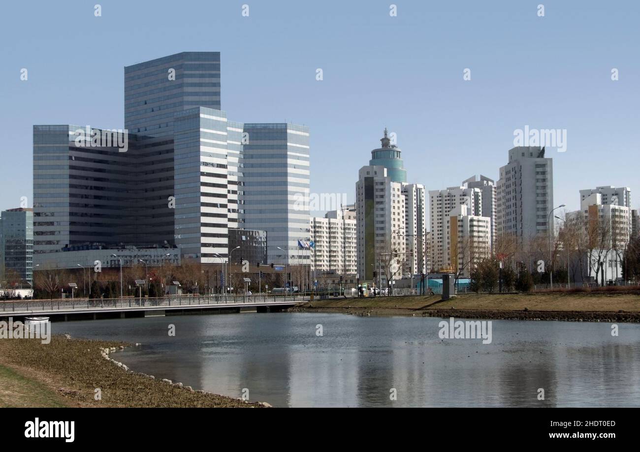 office building, beijing, office buildings, service building Stock Photo