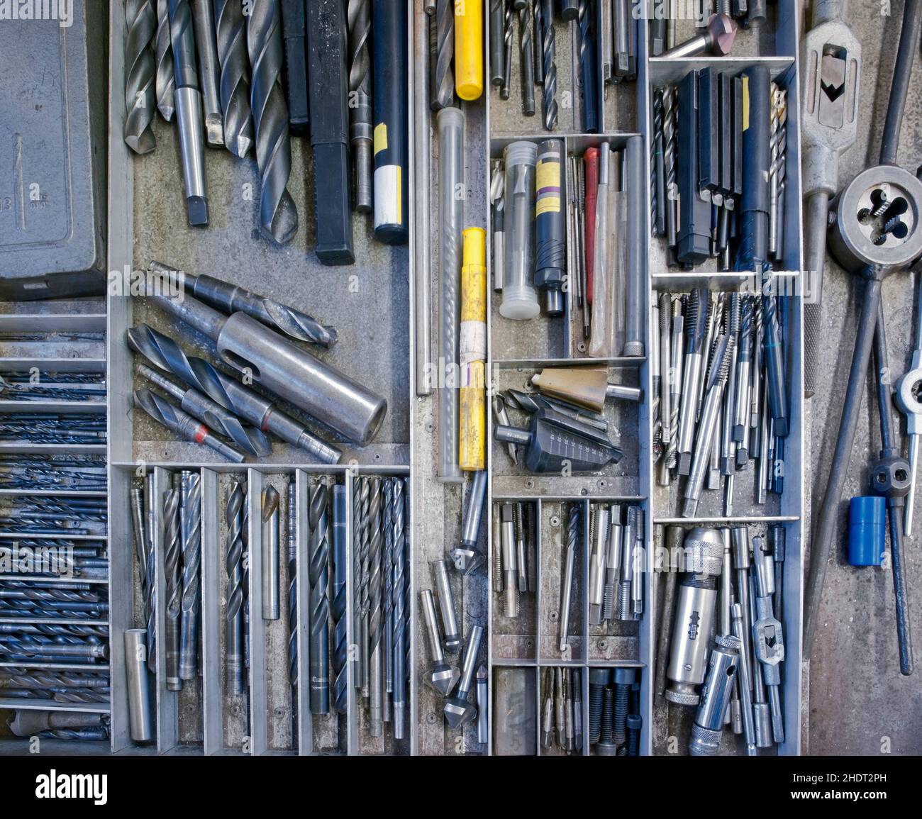 toolbox, drill bit, toolboxs, drill bits Stock Photo Alamy