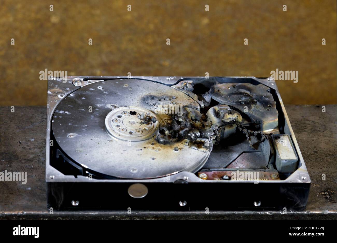Hard data drive burnt loss hi-res stock photography and images - Alamy