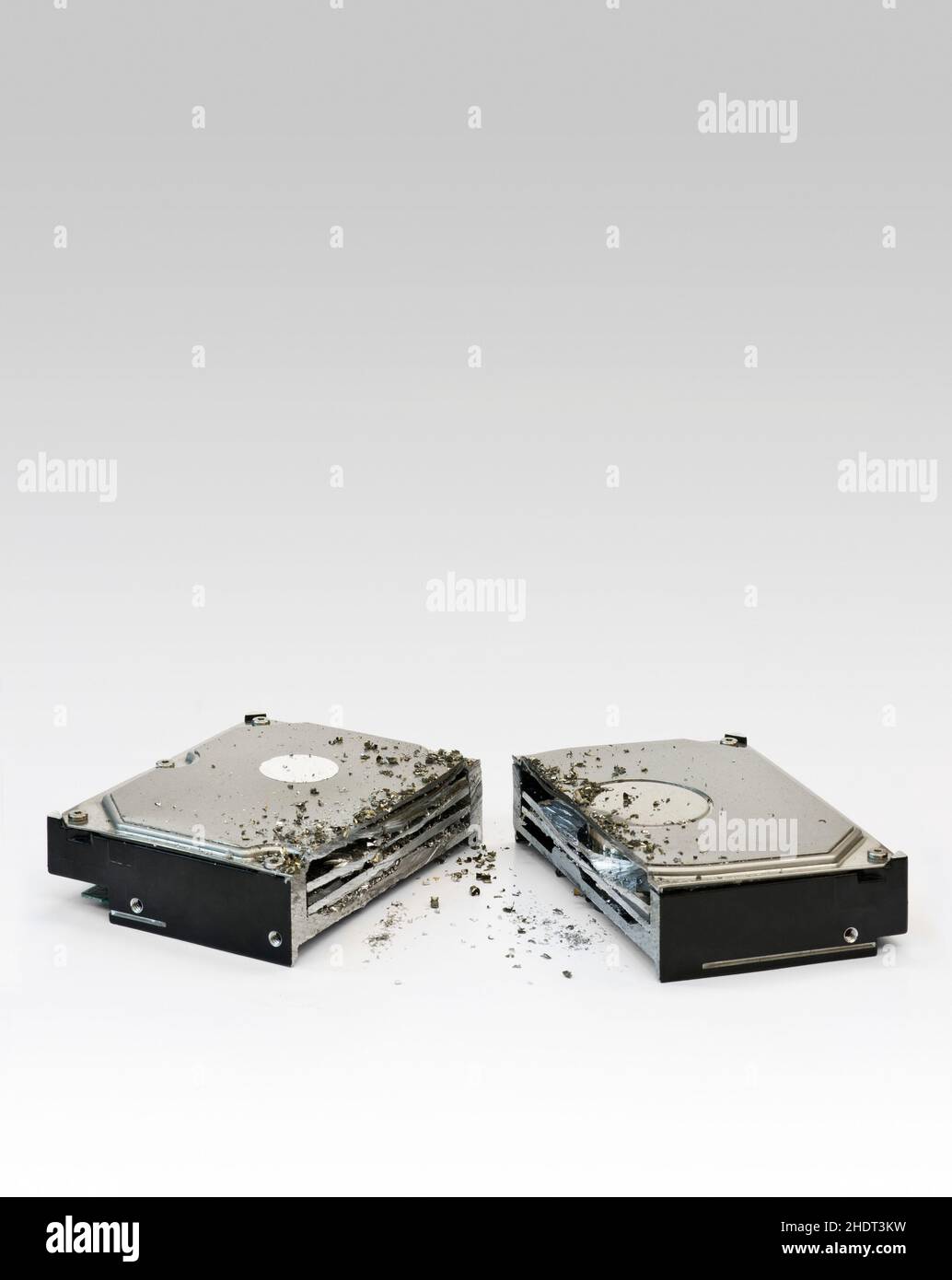 hard drive, destroyed, hard drives, destroy, ruined Stock Photo Alamy