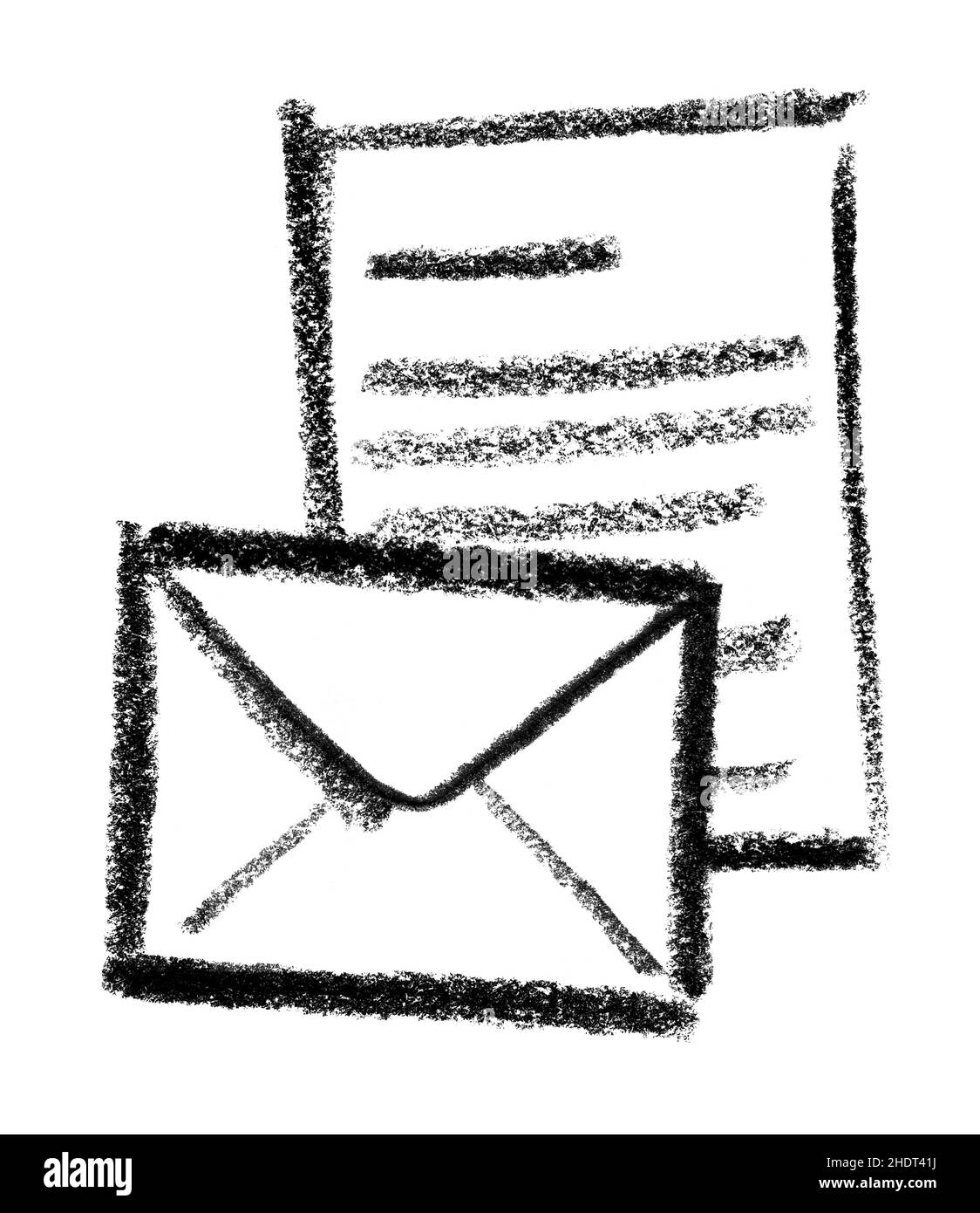 Envelope sketch icon. | Stock vector | Colourbox