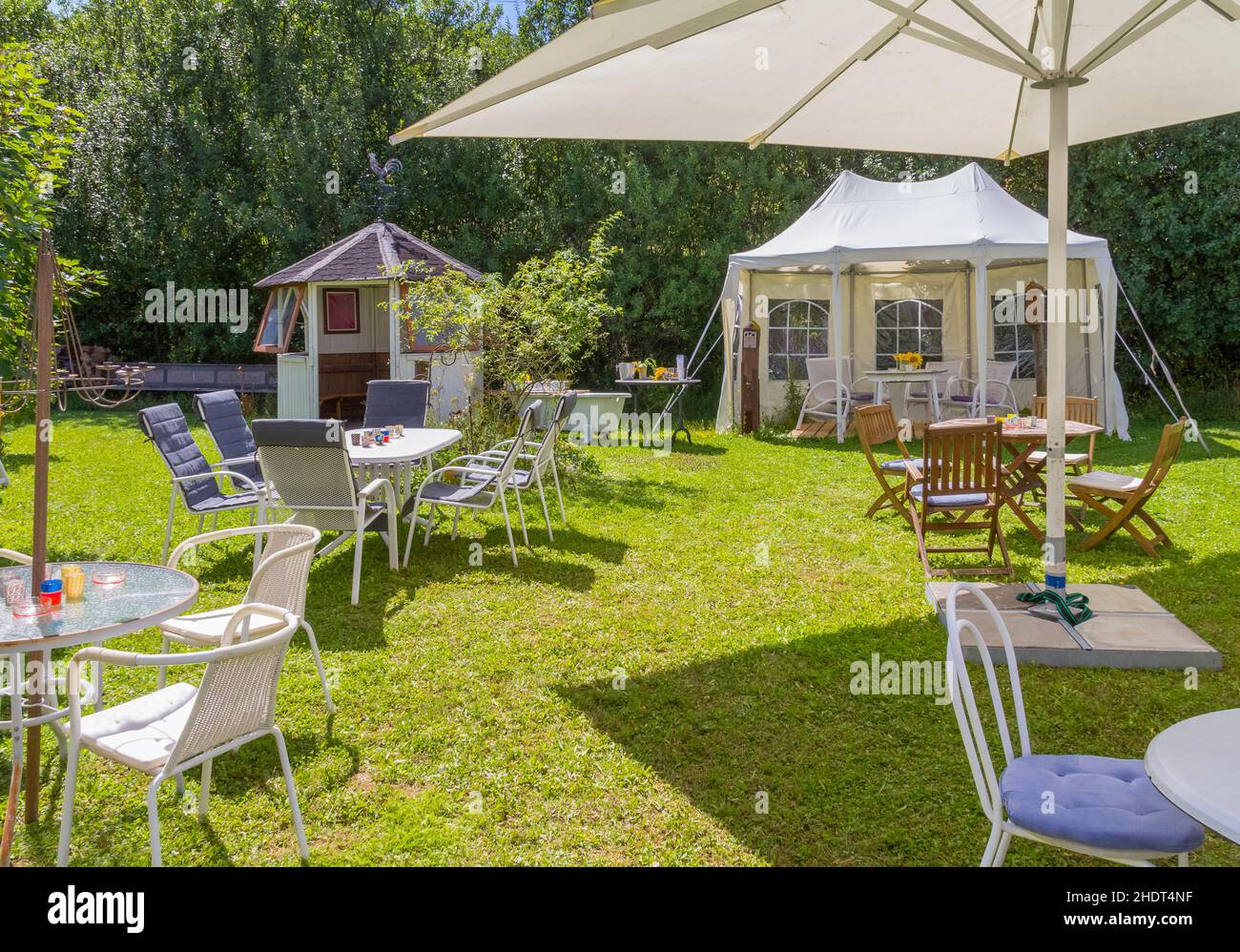 seating, garden party, garden parties, gartenfest, parties, party Stock