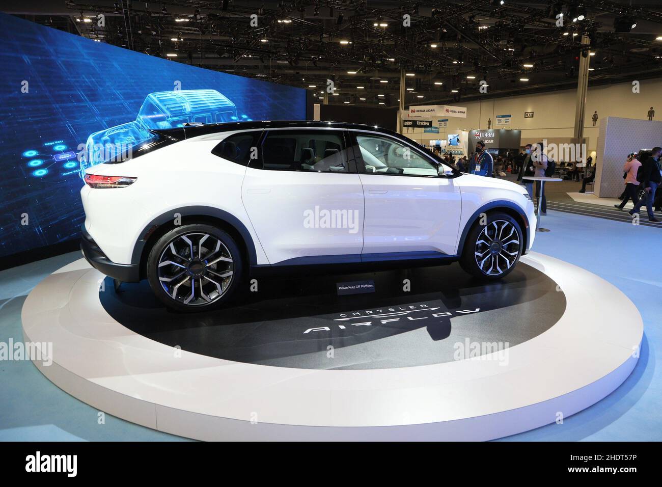 Las Vegas, NV, USA. 6th Jan, 2022. Chrysler Airflow Concept electric vehicle in attendance for International Consumer Electronics Show (CES) - THU, Mandalay Bay Convention Center, Las Vegas, NV January 6, 2022. Credit: JA/Everett Collection/Alamy Live News Stock Photo
