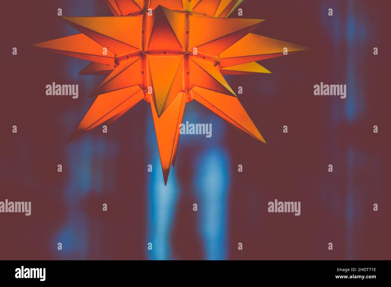 christmas lights, moravian star, christmas light, moravian stars Stock