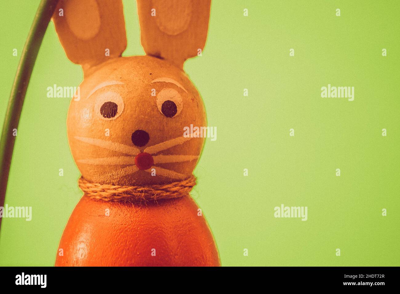 easter bunny, wooden figure, easter bunnies, wooden figures Stock Photo