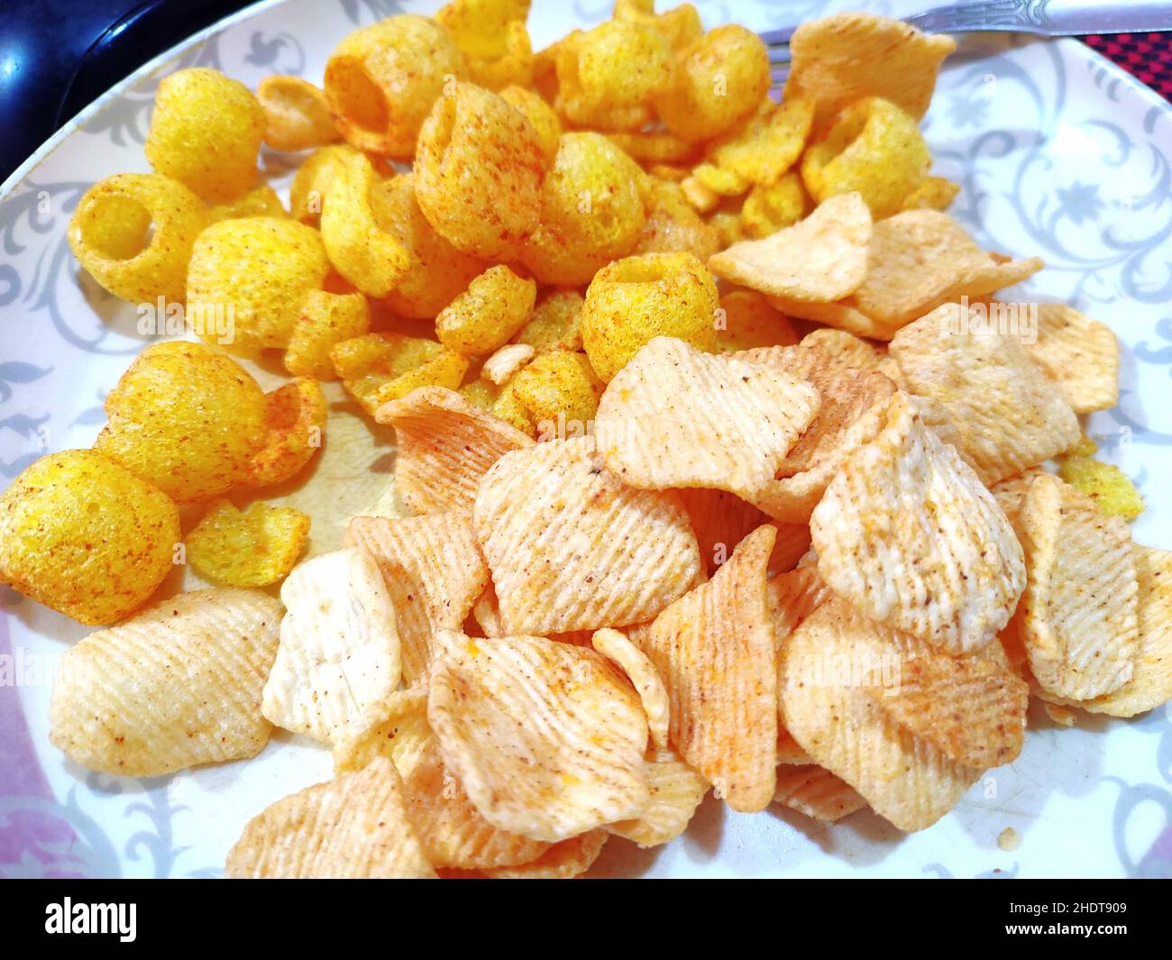 Traditional indian snacks called chips, made in bangladesh Stock Photo