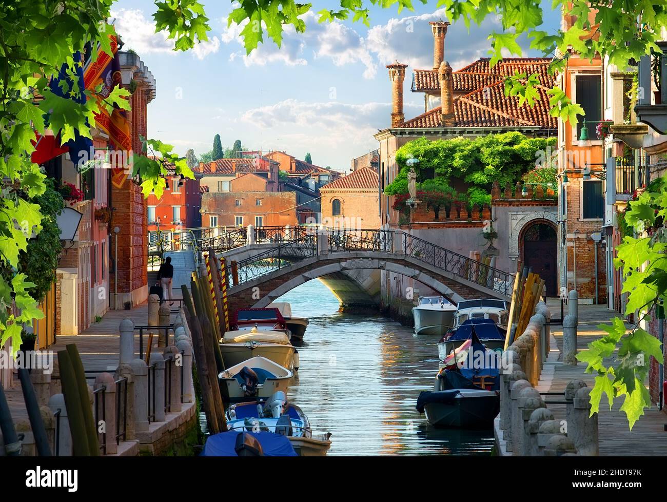 Motorboat on venice canal hi-res stock photography and images - Alamy