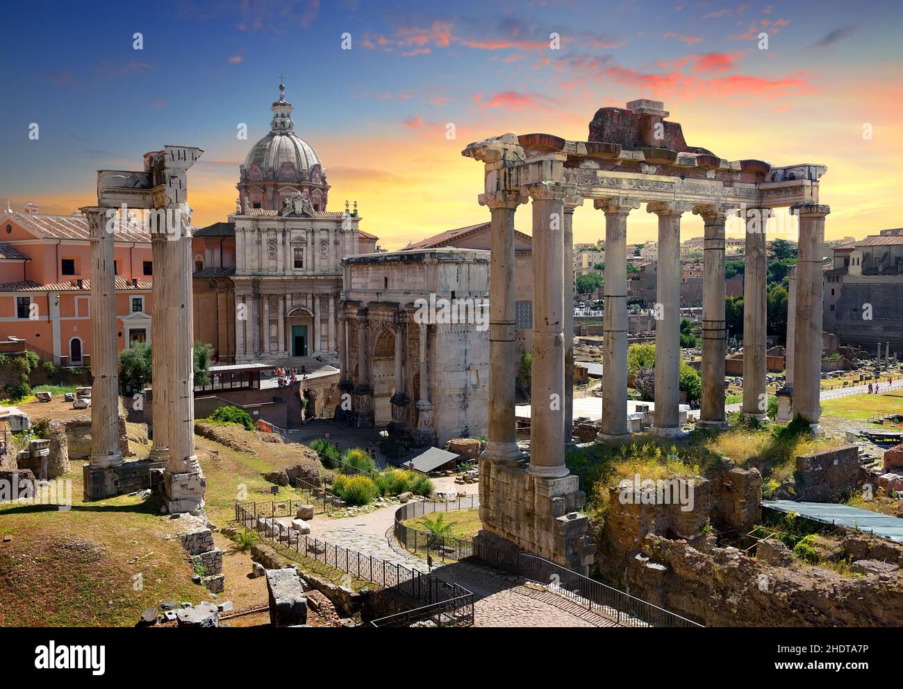 rome, forum romanum, romes, roman forums Stock Photo Alamy
