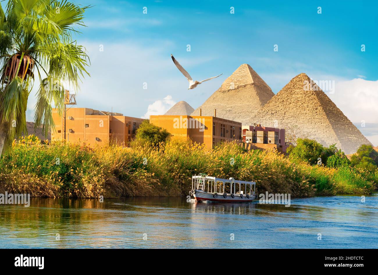 Nile river egypt pyramids hi-res stock photography and images - Alamy