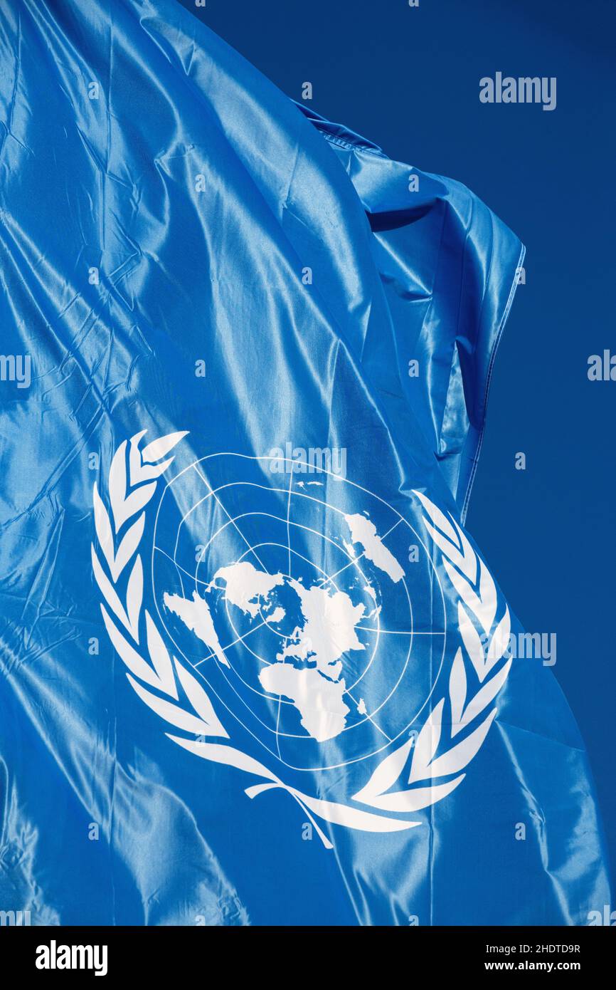 flag, united nations, flags, un Stock Photo