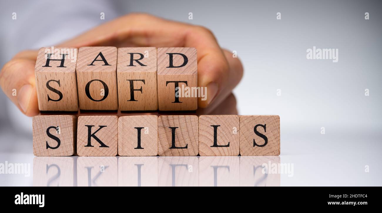 Soft Hard Skill Business Choice Concept. Knowledge And Education Stock Photo