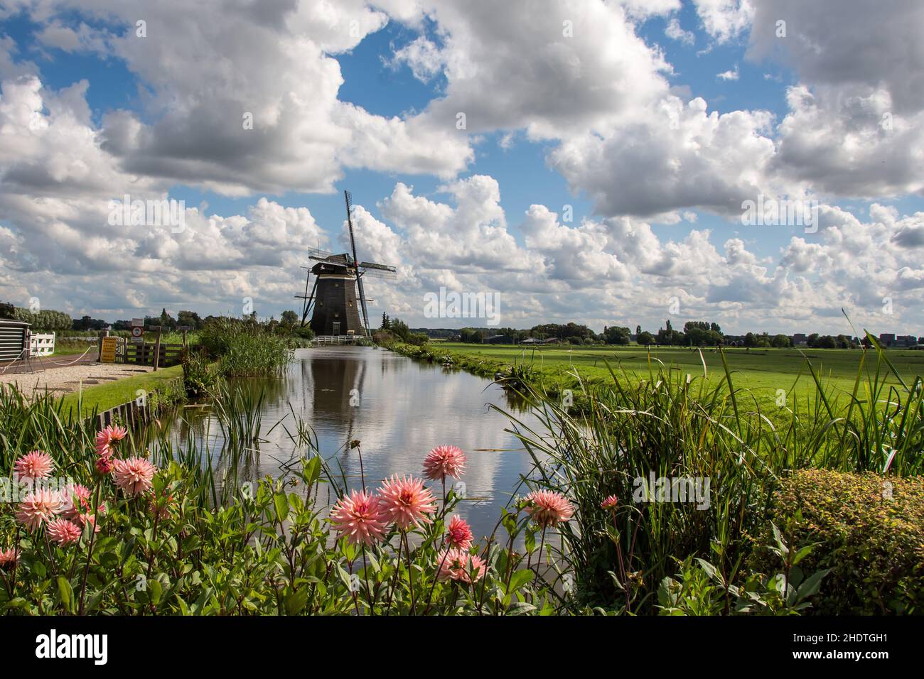 Windmills Leidschendam, South Holland, The Netherlands Stock Photo