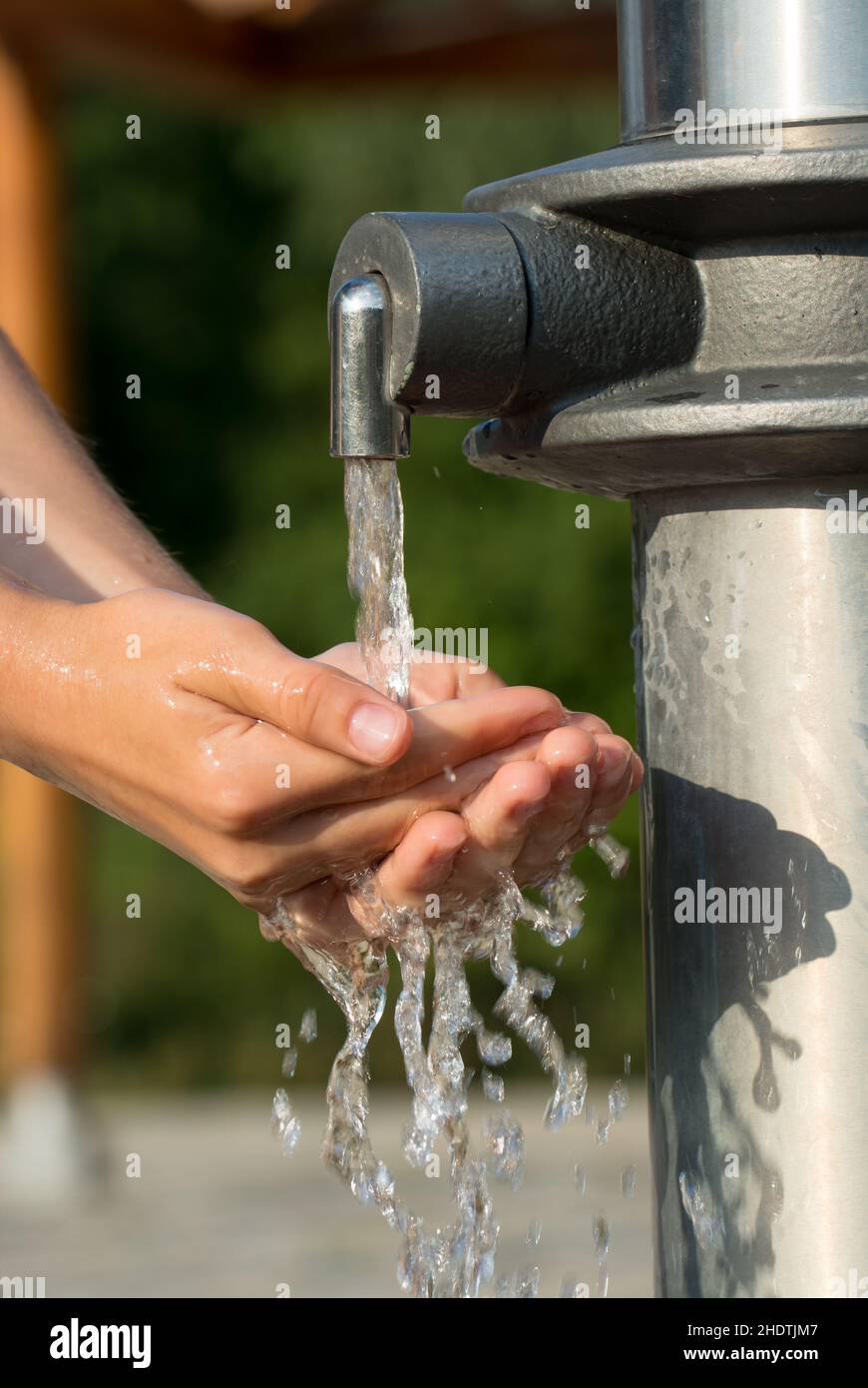 water, hands, spring, hand Stock Photo