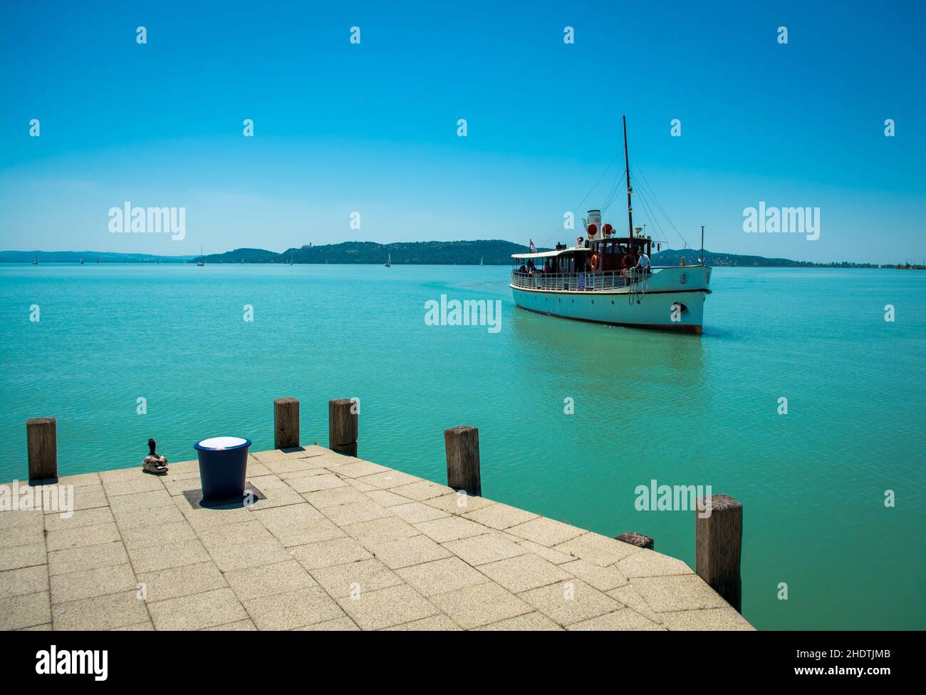 lake balaton, excursion boat, lake balatons, excursion boats Stock