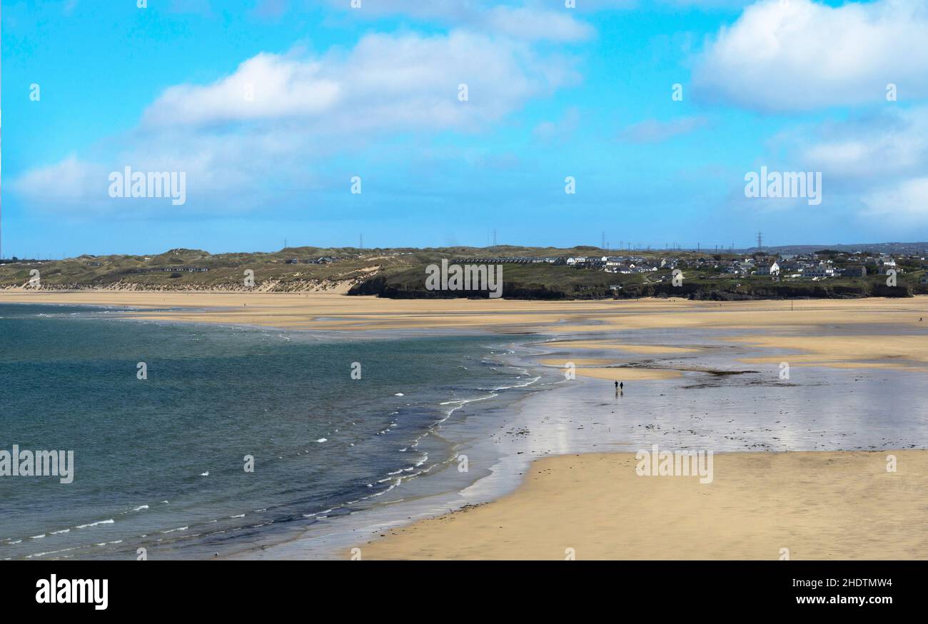 The view across hayle estuary from porthkidney beach near st ives in cornwall england Stock Photo