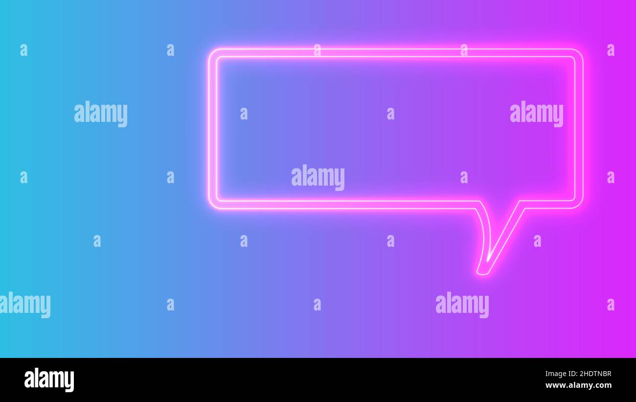 Blank speech rectangle bubble chat in color background. Comic speech ...