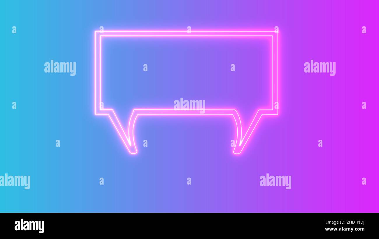 Blank speech rectangle bubble chat in color background. Comic speech ...