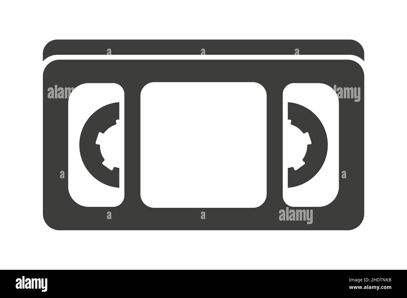 Black vector icon of VHS video cassette tape Stock Vector Image & Art ...
