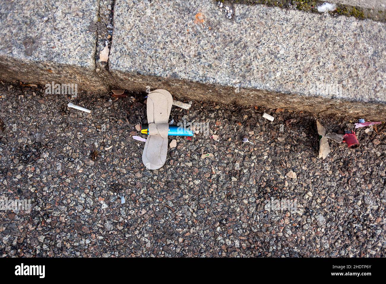 new years eve, garbage, pyrotechnics, new years, garbages Stock Photo