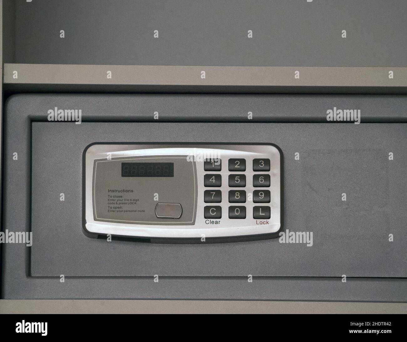 Hotel room electronic safe locker Stock Photo Alamy
