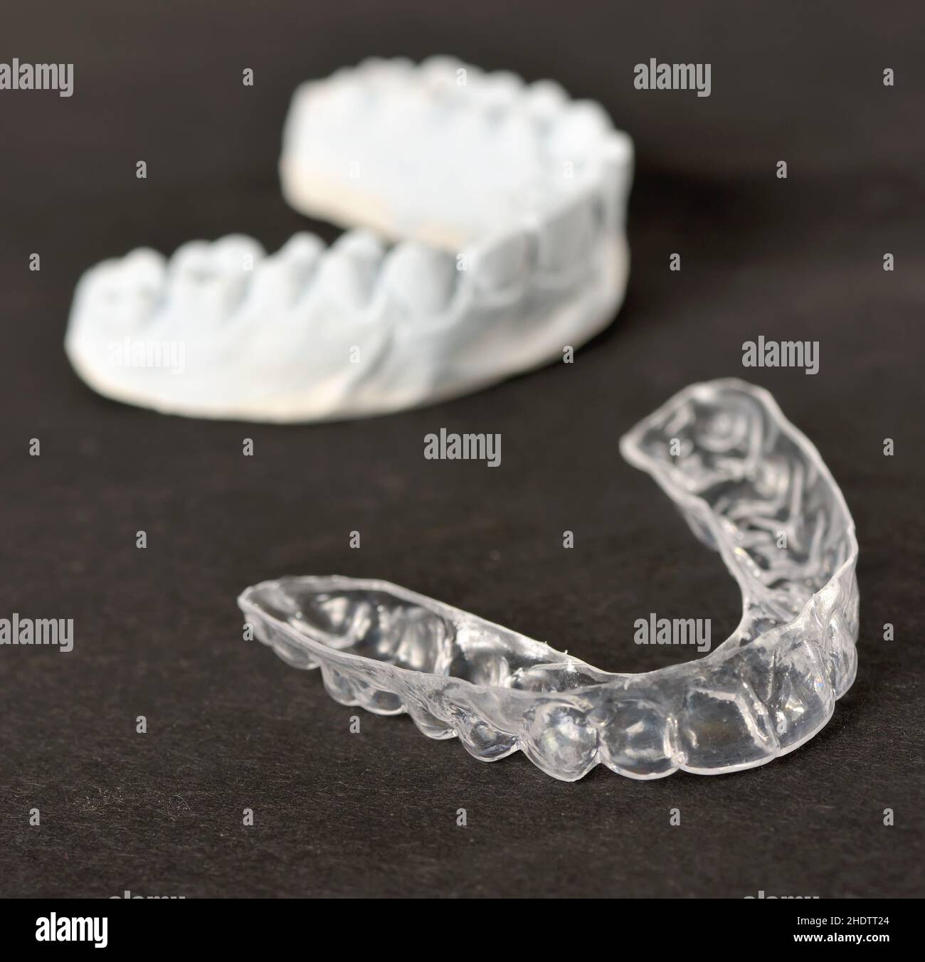 teeth grinding, mouth splint Stock Photo Alamy