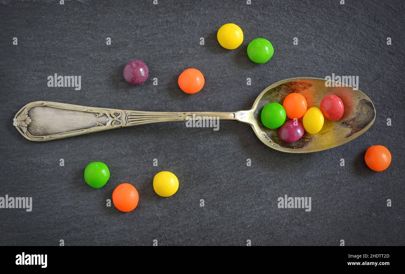 chocolate lentils Stock Photo
