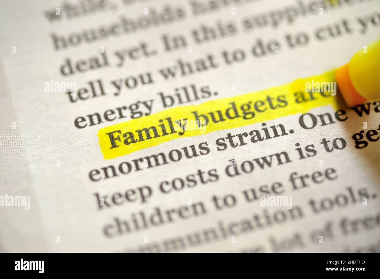 family, budget, cost of living, families, budgets Stock Photo Alamy