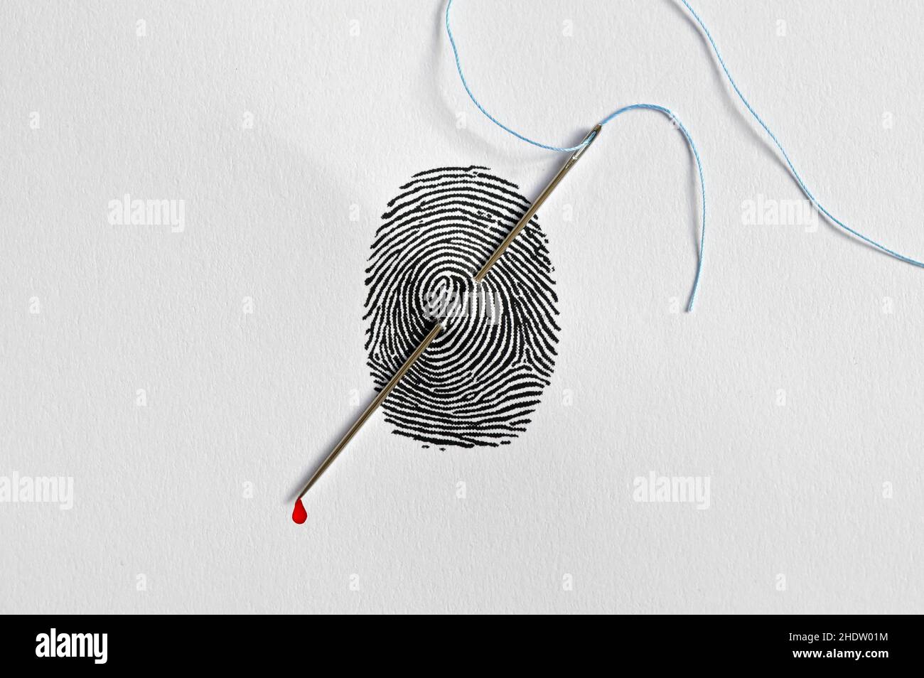pain, needle, fingerprint, identity, blood drops, pains, needles